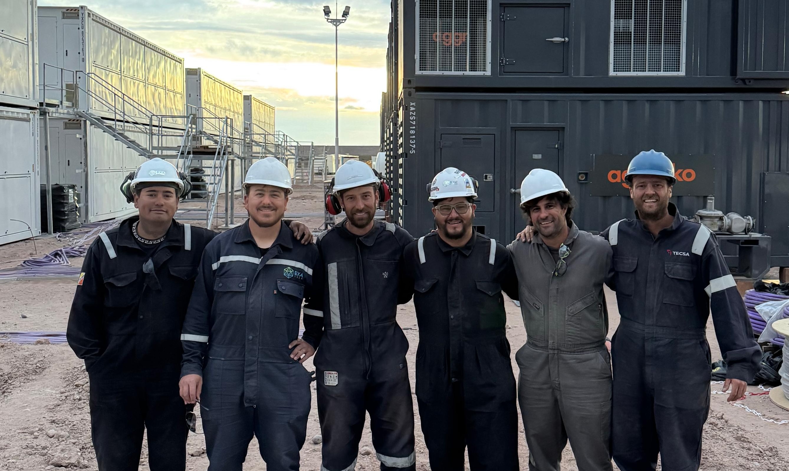 The Exatech team in the dirt